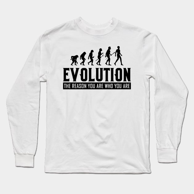 Evolution Evolve Monkey Ape Atheist Atheism Long Sleeve T-Shirt by Mellowdellow